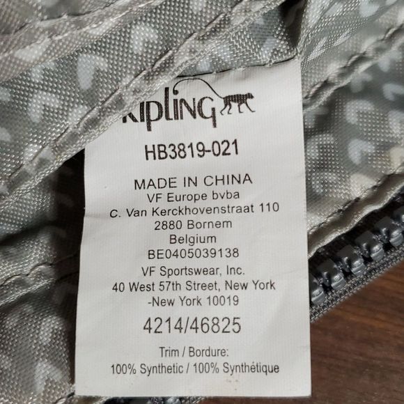 Kipling Syro Grey Patterned‎ Crossbody Bag Purse Pocketbook - Picture 5 of 11